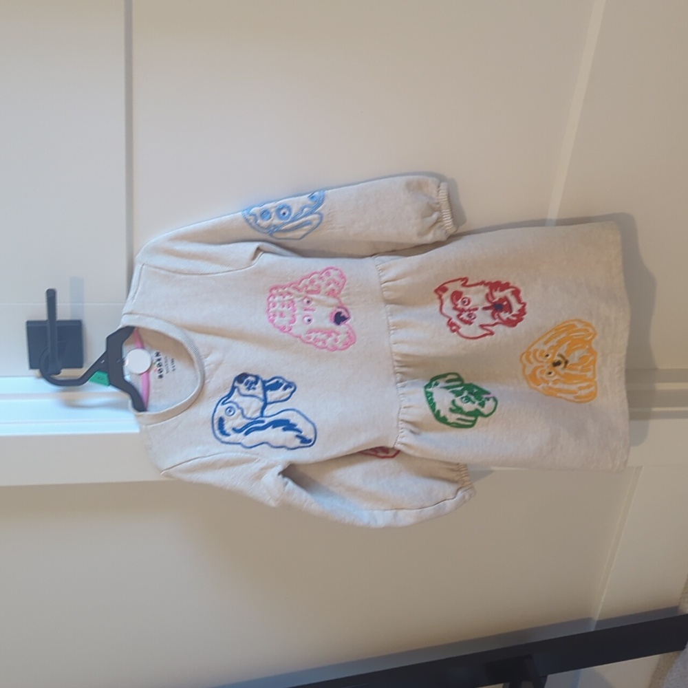 Boden Beige Top with Blue and Pink Dog Motif - Picture 7 of 7